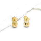Studs - Or 10K jaune perles coupe diamant - BOG299