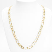 Chain - 10K yellow gold figaro links 8.5mm 24" - CHG208