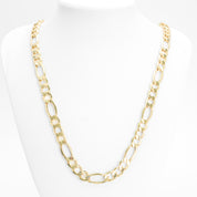 Chain - 10K yellow gold figaro links 9mm 24" - CHG209