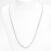 Gold chain 10k white Curb solid 3.0mm - CHG038
