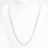 Chaîne - Or 10K blanc curb solide 3mm - CHG038