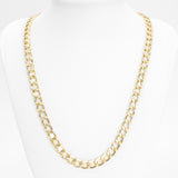 Chain - 10K yellow gold curb links 7.5mm 20" - CHG224