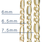 Chaîne - Or 10K jaune figaro 6.5mm - CHG775