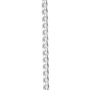 Gold chain 10k white Curb solid 3.0mm - CHG038