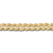 Bracelet - 10K Gold Cuban Solid Cz Pave 7.5" - BRG251