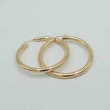 Hoops - Or 10K jaune poli 3.5mm X 40mm - BOG009