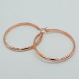 Hoops - Or 10K rose poli 4mm X 40mm - BOG017