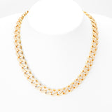 Chaîne - Or 10K jaune cuban link pavés de diamants lab 10.75CT 12mm - CHGL002