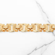 Woman's Bracelet - 10K Yellow Gold C Links 7.5" - BRG295