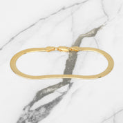 Lady's Bracelet - 10K Yellow Gold Herringbone Links 7.5" - BRG294