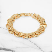 Woman's Bracelet - 10K Yellow Gold C Links 7.5" - BRG295