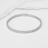 Bracelet - Or 10K blanc tennis cz 3.5mm 7.5" - BRG303