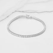 Bracelet - Or 14K blanc tennis diamants lab 4.5CT 2.5mm 7.5"  - RIM003