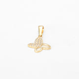 Pendentif - Or 10K jaune papillon pavé cz - PEG309