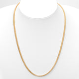 Chaîne - Or 10K deux tons jaune & blanc franco coupe diamant 3.2mm - CHG492