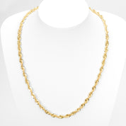 Chain - 10K yellow gold laser cut twist 6.5mm - CHG338