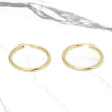 Hoops - Or 10K jaune poli 3mm x 30mm - BOG382