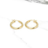 Hoops - Polished Yellow 10K Gold 3mm x 15mm - BOG384