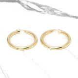 Hoops - Or 10K jaune poli 4mm x 30mm - BOG387