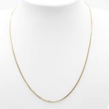 Woman's chain - 10K two-tone yellow & white gold links 16" diamond cut box - CHG068