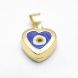 Pendentif - Or 10K jaune mauvais oeil en forme de coeur - PEG183