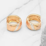 Huggies - Or 10K deux tons rose & blanc coupe diamant - BOG177
