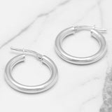Hoops - Or 10K blanc poli - BOG179