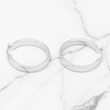 Hoops - Or 10K blanc poli - BOG180