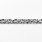Bracelet - Or 10K blanc rolo coupe diamant 7.5" - BRG212