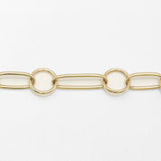 Bracelet - Or 10K jaune mixte & mince 7.5" - BRG237