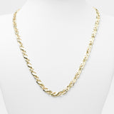 Woman's necklace - 10K yellow gold 18" diamond cut infinity links - CHG084