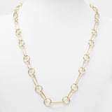 Woman's necklace - 10K yellow gold mixed & thin links 18" - CHG100