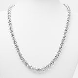 Woman's necklace - 10K white gold 18" diamond cut rolo links - CHG101