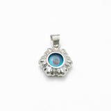 Pendentif - Or 10K blanc mauvais oeil en forme de flcon de neige - PEG243