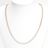 Collier - Or 10K jaune tennis pierres cz - CHG270