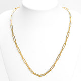Woman's necklace - 10K yellow gold 18" paperclip links - CHG284