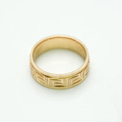 Unisex ring - 10K yellow gold with Greek key - RIG266