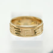 Unisex ring - 10K yellow gold with Greek key - RIG266