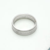 Bague - Or 10K blanc jonc martelé - RIG268