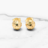 Studs - Or 10K jaune perle coupe diamant - BOG212