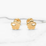 Studs - Or 10K jaune fleur poli à vis - BOG214