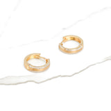 Hoops - Or 10K deux tons jaune & blanc coupe diamant - BOG358