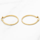 Hoops - Or 10K jaune coupe diamant - BOG262
