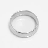 Bague - Or 10K blanc jonc poli - RIG275