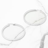 Hoops - Or 10K blanc poli - BOG274
