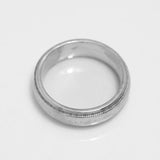 Bague - Or 10K blanc jonc poli - RIG280