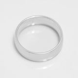 Bague - Or 10K blanc jonc poli - RIG284