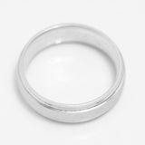 Bague - Or 10K blanc jonc sablé - RIG287