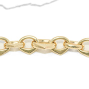 Woman's Bracelet - 10K Yellow Gold Polished Pointed Cable Links 7" - BRG276