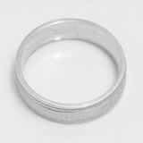 Bague - Or 10K blanc jonc texturé - RIG295